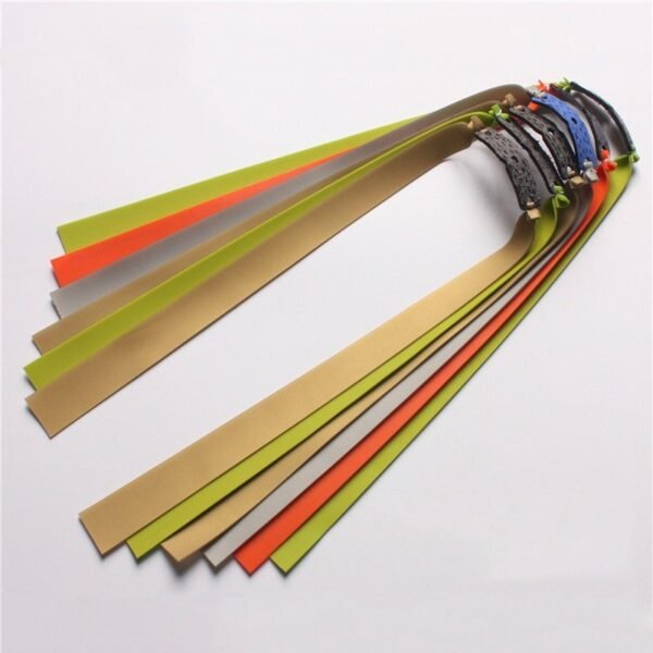 6pcs Slingshot Hunting Powerful Flat Rubber Band 0.5-1.4 mm High Elasticity Outdoor Catapult Shooting Accessories