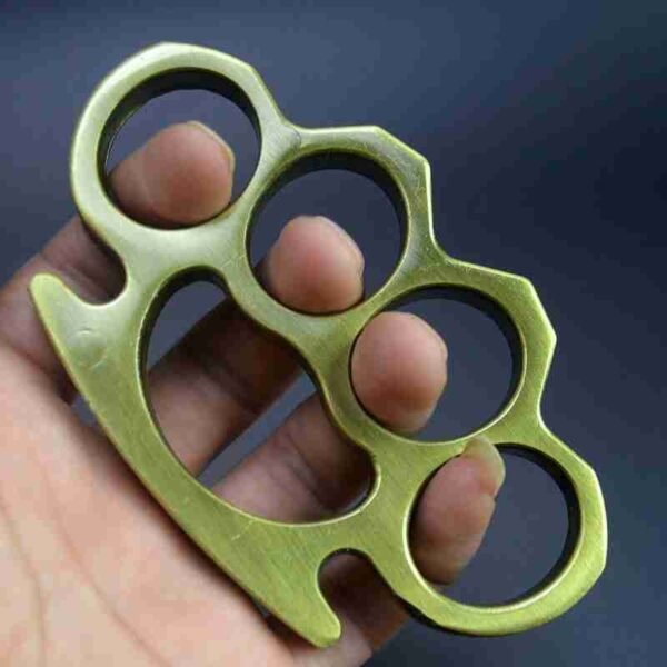 Cross-border version thickened aluminum alloy four-finger glove martial arts fight iron four-finger hand buckle fist ring defense finger tiger knuckle ring