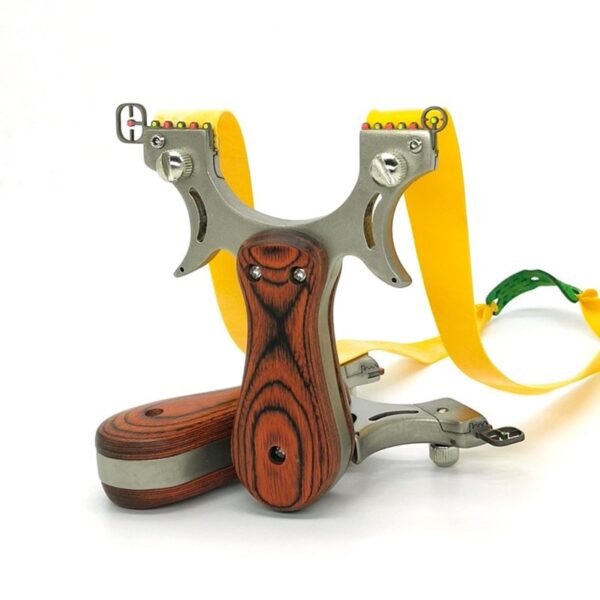 Professional Hunting Slingshot High Quality Stainless Steel Catapult with Flat Rubber Band Outdoor Shooting Game Sling Shot Set