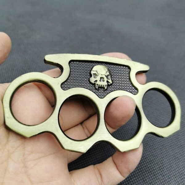 Brass Brass Self-defense brass-finger tiger outdoor defense kit carried by boys - Single Ghost Head Fo