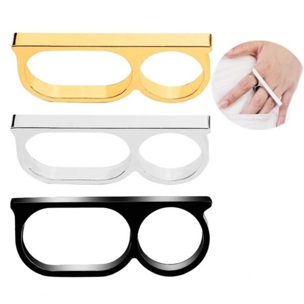 Personality exaggeration double knuckle male ring defensive attack ring hip hop knuckle ring punk bague homme  gift rings